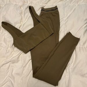 Pink ultimate sports bra and legging set